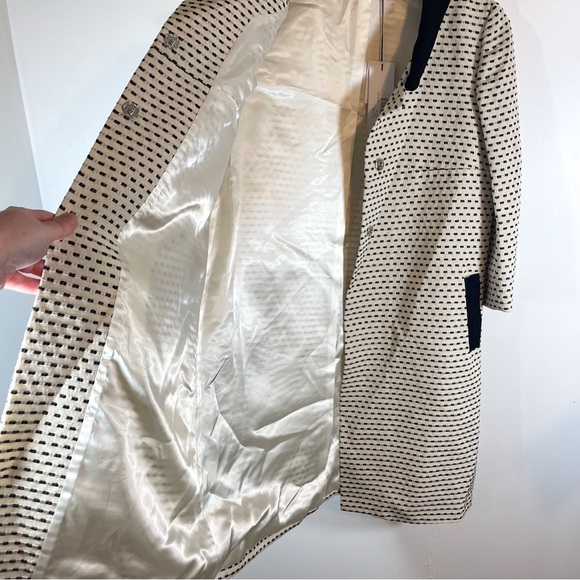 NWT axara paris Cream & black Jacket midi button snap size French 38/US Medium - Picture 2 of 12